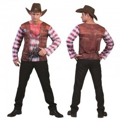 T-shirt effet 3D cowboy adulte taille 64