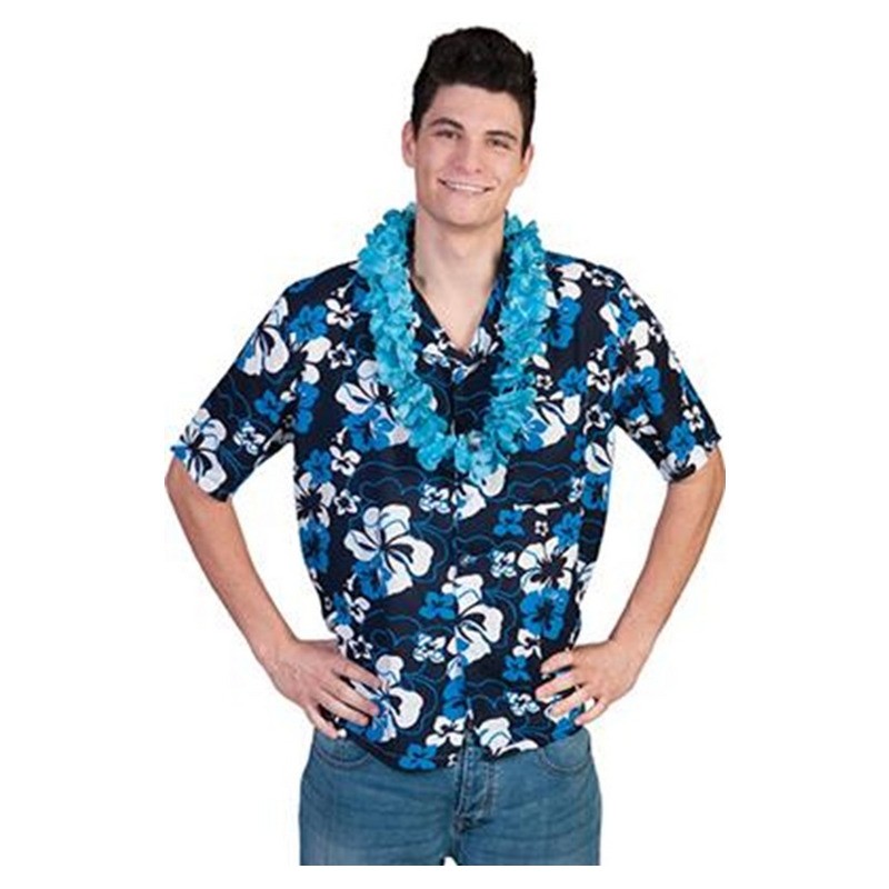 Chemise Tahiti Hawaï Bleu & Blanc Taille XXL