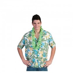 Chemise Tahiti Hawaï beige & bleu taille XXL