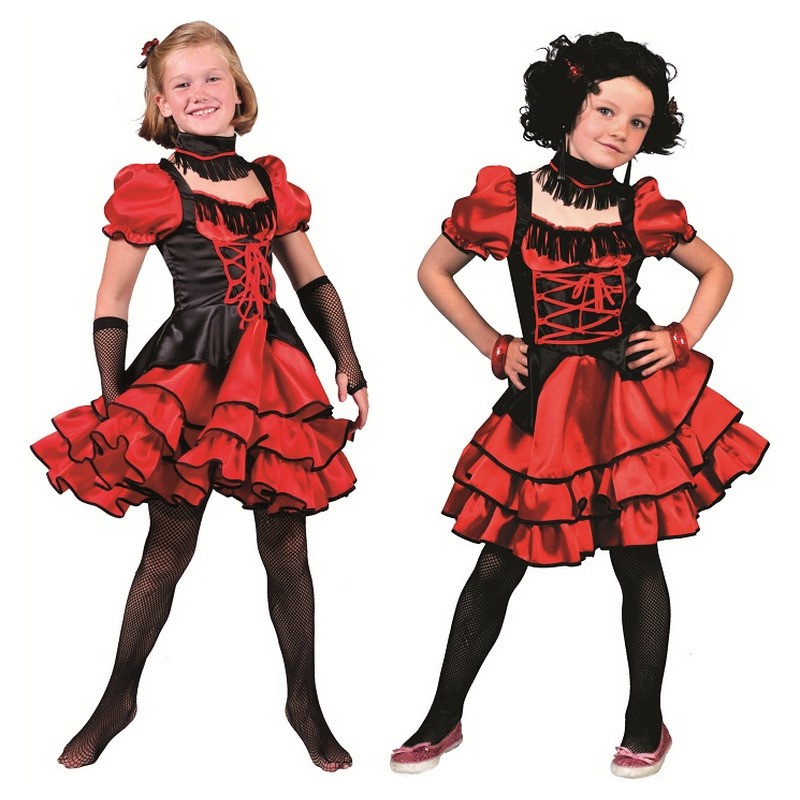 Robe cancan rouge avec tour de cou - Taille 152 cm