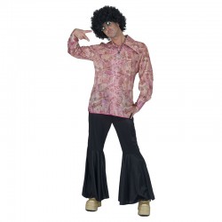 Pantalon pattes d'éléphant noir homme taille L/XL