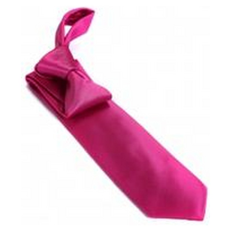 Cravate unie fuchsia 46 cm