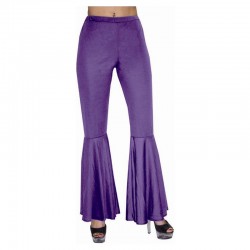 Pantalon pattes d'éléphant violet femme taille L