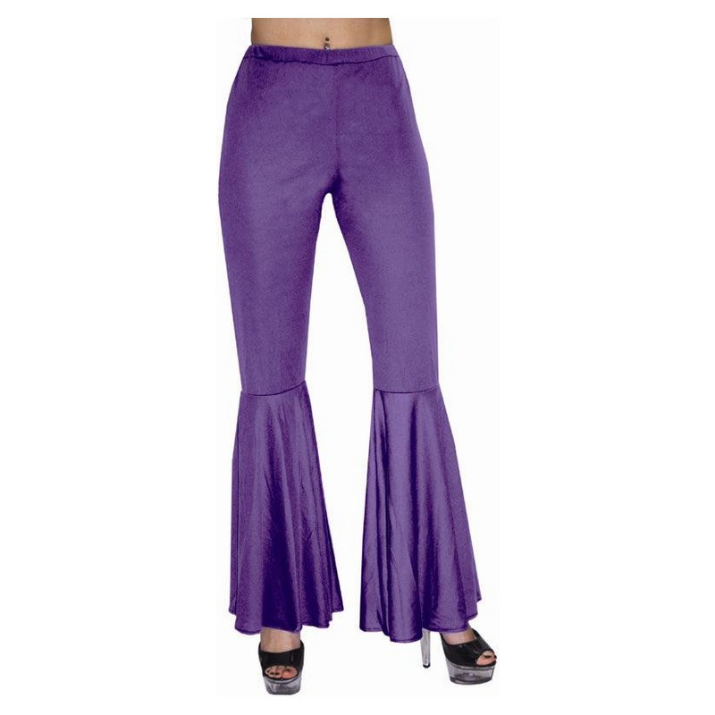 Pantalon pattes d'éléphant violet femme taille S/M
