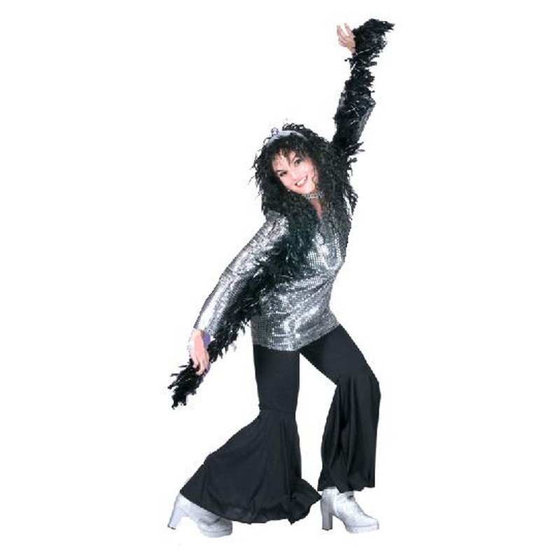 Robe disco à paillettes argent taille L
