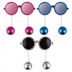 Lunettes fantaisie disco avec boules à facettes adulte