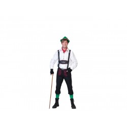 Pantalon à bretelles de tyrolien noir taille M/L