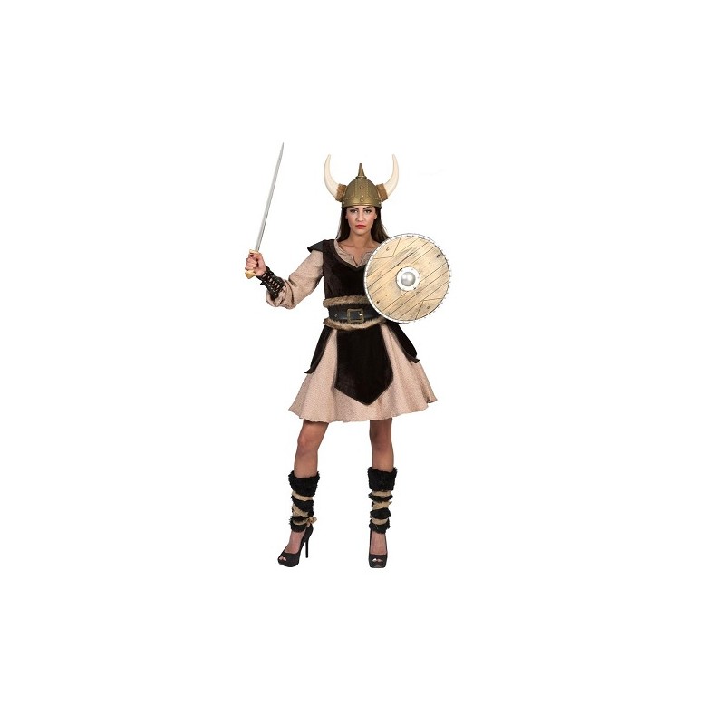 Déguisement viking gaulois Ragna 4 pièces femme taille XL