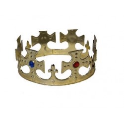 Couronne avec Croix et Incrustations Pierres de Coloris Différents
