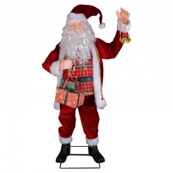 Père Noël avec cadeaux sonore et motorisé 220V 2m