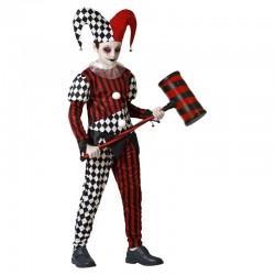 Déguisement d'Arlequin démoniaque garçon 3 pièces - Taille 5-6 ans