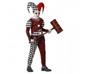 Déguisement d'Arlequin démoniaque garçon 3 pièces - Taille 5-6 ans