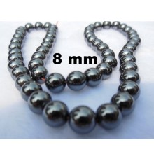 Perles hématite noir 8 mm