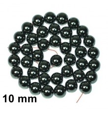 Perles hématite noir 10 mm