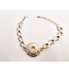 Bracelet mailles ovales pour bouton pression