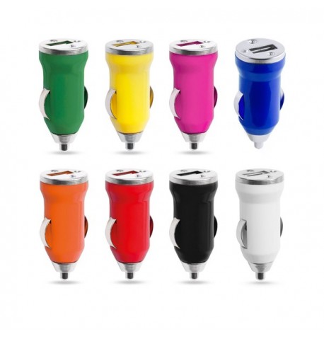 Chargeur Voiture USB "Hikal" de Différentes Couleurs