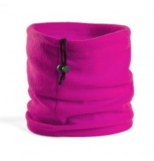 Tour de cou et bonnet "Articos" fucsia