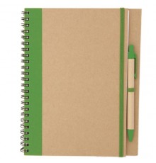 Cahier "Tunel" vert