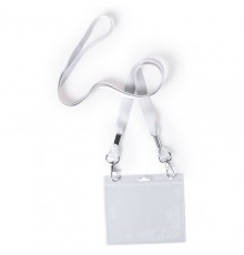 Lanyard porte-badge "Cail" blanc