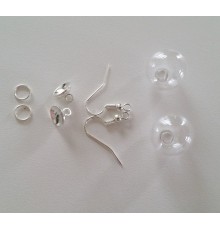 Boucles d'oreilles bulle en verre à remplir