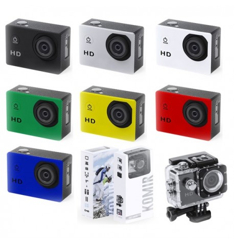 Caméra sportive Komir de coloris différents