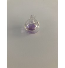 Pendentif boule en verre et sa perle d'eau colorée