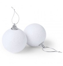 Set de 6 Boules de Noel Yenkit Blanc