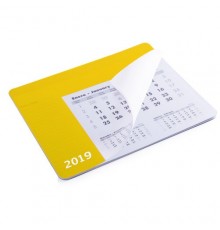 Tapis Souris Calendrier Rendux Jaune