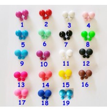 Boucles d'oreilles perles silicone