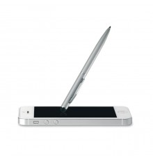 Stylo bille en aluminium stylet en finition argent