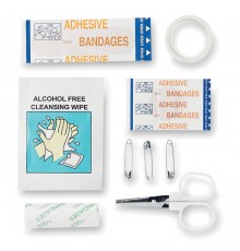 Trousse de soins en fer-blanc avec 9 outils 