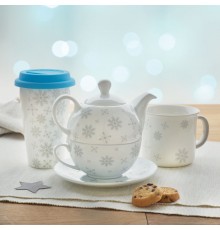 Service de thé composé d'une théière et d'une tasse de thé