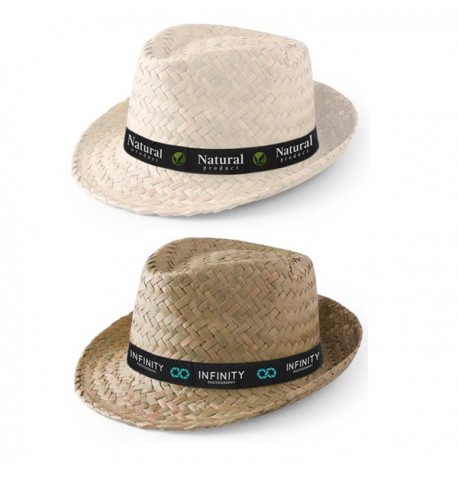 Chapeau "Zélio" en Paille avec personnalisation sur le bandeau.