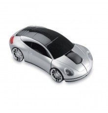 Souris automobile de couleur argenté et finition noir avec récepteur 