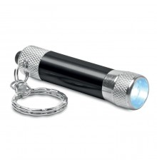Mini torche LED en aluminium avec 1 porte-clés 4 piles incluses 