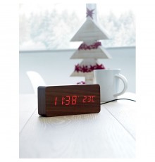 Horloge avec affichage de la température en MDF personnalisable 