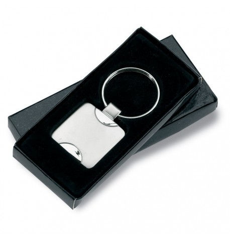 Porte-clés en alliage de zinc dans une boîte cadeau noire