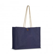 Sac shopping en toile de jute de couleur violet