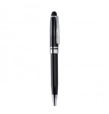 Stylo noir métallique à bille disponible en deux couleurs 