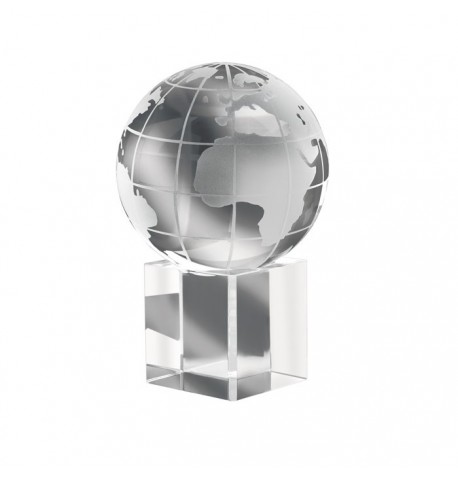 Presse Papier Globe Terrestre en Cristal