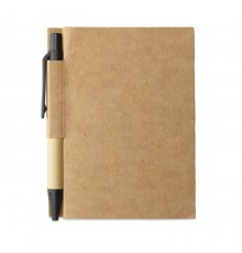 Set Bloc-notes et Stylo en Papier Recyclé