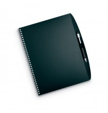 Bloc-notes noir et transparent A4 70 pages  avec stylo assorti