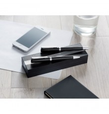 Set d'écriture : stylo à bille et stylo roller d'encre bleue