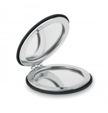 Miroir double à fermeture magnétique de forme ronde en 3 couleurs différentes 