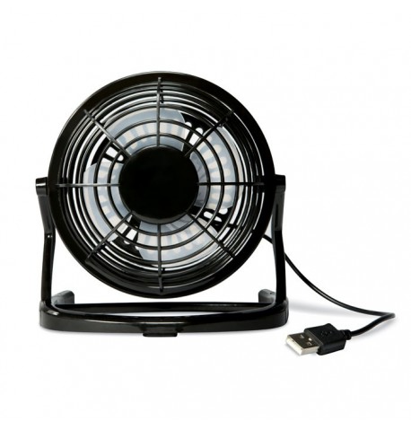 Ventilateur avec câble USB en ABS de couleur noire et blanche 