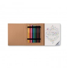 Livre de 15 pages à colorier avec 12 crayons de couleur 