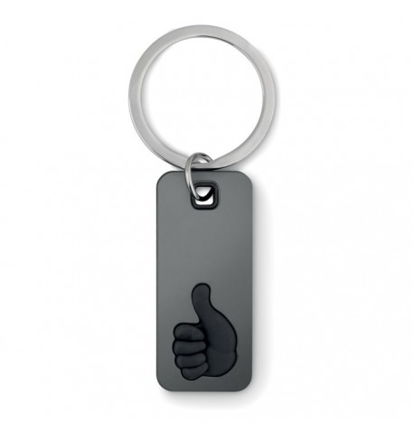 Porte-clés de forme rectangulaire en acier inoxydable en 5 couleurs différentes 