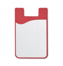 Porte-cartes en silicone pour sublimation de couleur rouge et orange 