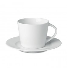 Tasse à cappuccino conique en porcelaine avec une sous-tasse 