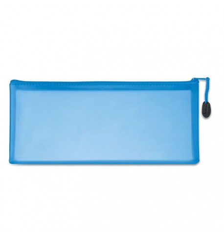 Grande trousse d'écolier en PVC en bleu et en rouge